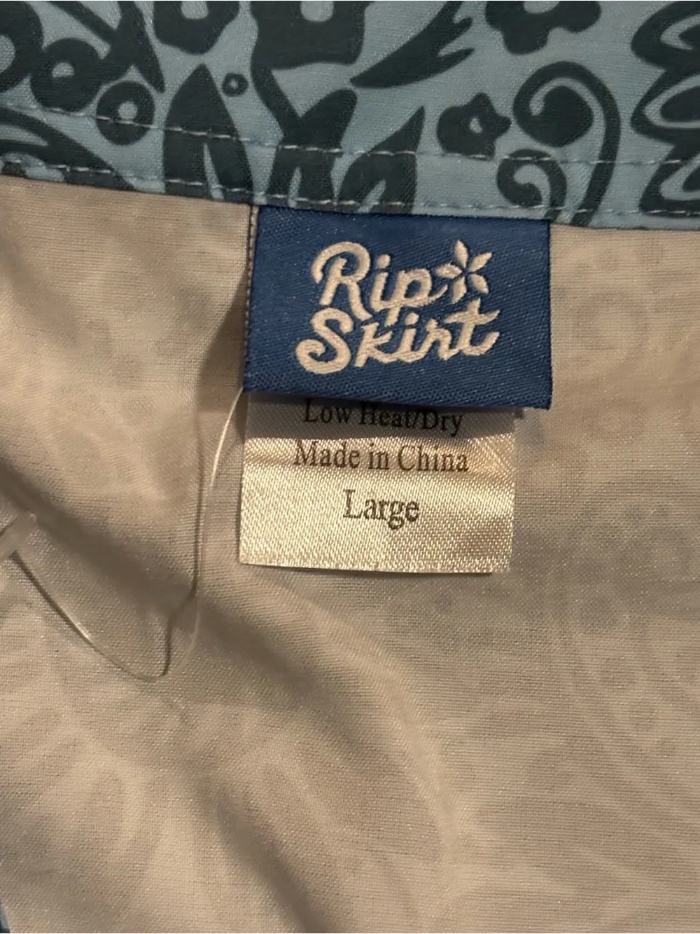 Ripskirt Hawaii Womens Blue Tropical Sea Adjustable Wrap Skirt Size Large